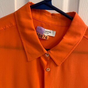 Aritzia Orange Blouse